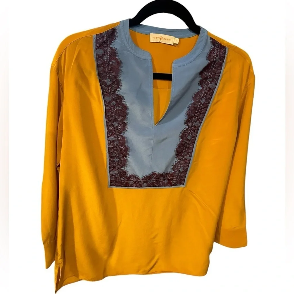 Tory Burch lace silk tunic size 0